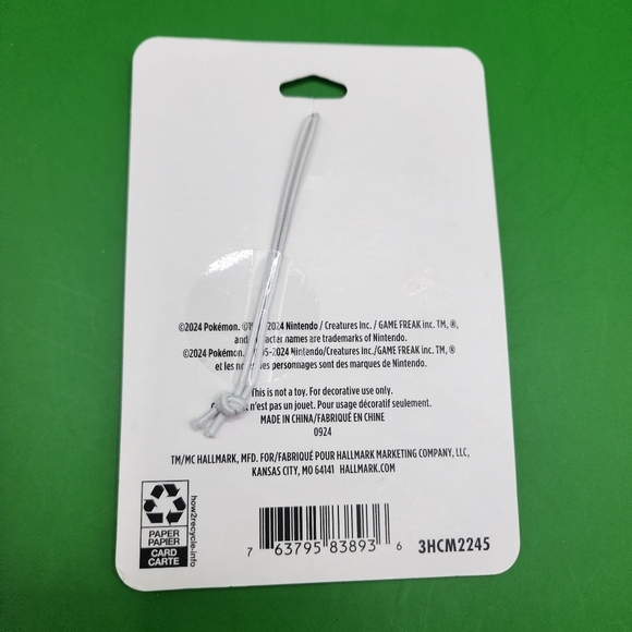 Pokemon Pikachu Enamel Metal Christmas Tree Ornament Hallmark NEW 2.5" - Picture 3 of 4